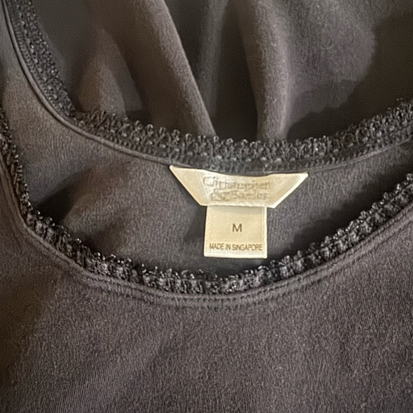 Christopher & Banks Black Sleeveless waist Legnth Tank Top size Medium - Picture 9 of 9